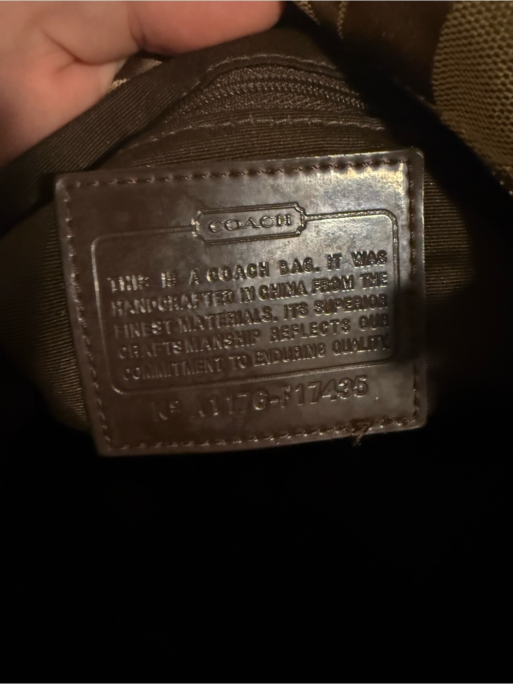 Coach Tan and Brown Signature Shoulder Bag - Picture 4 of 4